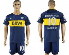 2017-18 Boca Juniors 10 CARLITOS Home Soccer Jersey