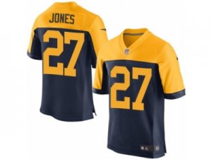 Mens Nike Green Bay Packers #27 Josh Jones Elite Navy Blue Alternate NFL Jersey