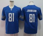 Nike Lions #81 Calvin Johnson Blue Vapor Untouchable Limited J