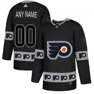 Philadelphia Flyers Black Men\'s Customized Team Logos Fashion Adidas Jersey