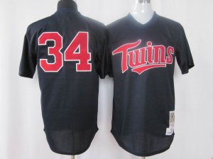 mlb mesh batting practice jersey minnesota twins #34 puckett m&n