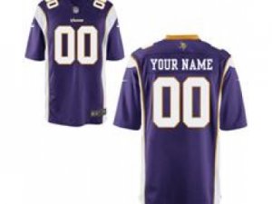 Men\'s Nike Minnesota Vikings Customized Game Team Color Jerseys (S-4XL)