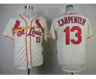 mlb jerseys st. louis cardinals #13 carpenter cream[new]