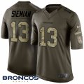 Men's Nike Denver Broncos #13 Trevor Siemian Limited Green Salute to Service NFL Jersey