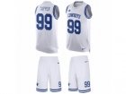 Mens Nike Dallas Cowboys #99 Charles Tapper Limited White Tank Top Suit NFL Jersey