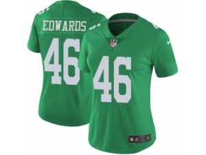 Women Nike Philadelphia Eagles #46 Herman Edwards Limited Green Rush NFL Jersey