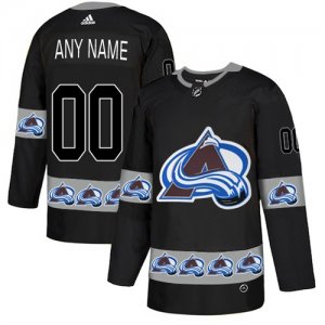 Colorado Avalanche Black Men\'s Customized Team Logos Fashion Adidas Jersey