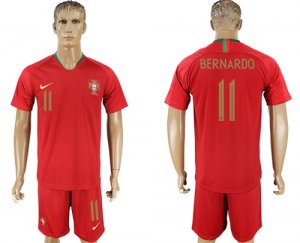 Portugal 11 BERNARDO Home 2018 FIFA World Cup Soccer Jersey