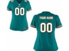 Women's Nike Miami Dolphins Customized Game Team green Jerseys