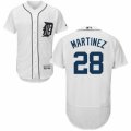 Men's Majestic Detroit Tigers #28 J. D. Martinez White Flexbase Authentic Collection MLB Jersey