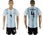 Argentina 4 PEZZELLA Home 2018 FIFA World Cup Soccer Jersey