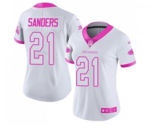 Women\'s Nike Atlanta Falcons #21 Deion Sanders Limited Rush Fashion Pink NFL Jersey