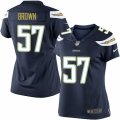 Women's Nike San Diego Chargers #57 Jatavis Brown Limited Navy Blue Team Color NFL Jersey