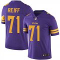 Nike Vikings #71 Riley Reiff Purple Color Rush Limited Jersey
