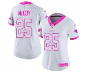 Women\'s Nike Buffalo Bills #25 LeSean McCoy Limited Rush Fashion Pink NFL Jersey