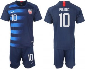 2018-19 USA 10 PULISIC Away Soccer Jersey