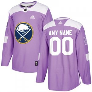 Mens Buffalo Sabres Purple Adidas Hockey Fights Cancer Custom Practice Jersey