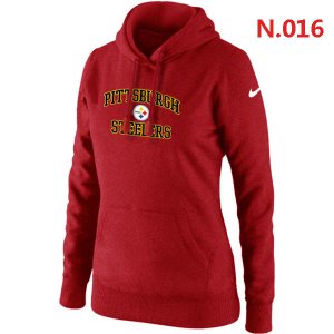 Women NEW Pittsburgh Steelers Heart & Soul Pullover Hoodie red