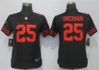 Nike 49ers #25 Richard Sherman Black Women Vapor Untouchable Limited Jersey