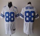 Nike Cowboys #88 Dez Bryant White With Hall of Fame 50th Patch NFL Elite Jersey