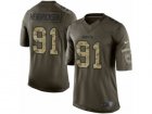 Mens Nike New Orleans Saints #91 Trey Hendrickson Limited Green Salute to Service NFL Jersey