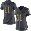 Womens Nike New England Patriots #11 Drew Bledsoe Limited Black 2016 Salute to Service NFL Jersey