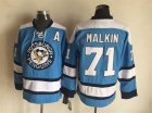 NHL Pittsburgh Penguins #71 Malkin Throwback blue jerseys