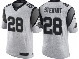 Nike Carolina Panthers #28 Jonathan Stewart 2016 Gridiron Gray II Mens NFL Limited Jersey