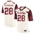 Oklahoma Sooners #28 Adrian Peterson White 47 Game Winning Streak College Football Jersey