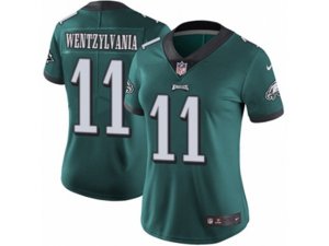 Women Nike Philadelphia Eagles #11 Carson Wentz Vapor Untouchable Limited Midnight Green Team Color Wentzylvania NFL Jersey