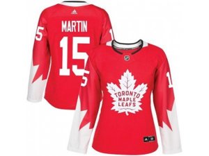 Women Toronto Maple Leafs #15 Matt Martin Red Alternate Stitched NHL Jersey