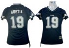 dallas cowboys 19 austin womens field flirt fashion jerseys blue