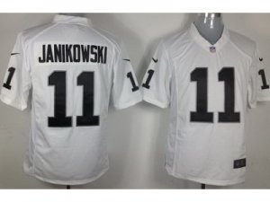 Nike NFL Oakland Raiders #11 Sebastian Janikowski white Game Jerseys
