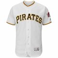 Men's Pittsburgh Pirates Majestic Home Blank White Flex Base Authentic Collection Team Jersey