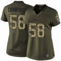 Women's Nike Dallas Cowboys #58 Jack Crawford Limited Green Salute to Service NFL Jersey