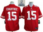 2013 Super Bowl XLVII NEW San Francisco 49ers #15 Crabtree Red(Game NEW)