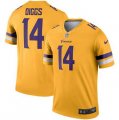 Nike Vikings #14 Stefon Diggs Gold Inverted Legend Jersey
