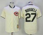 Chicago Cubs #27 Addison Russell Cream Throwback Jersey