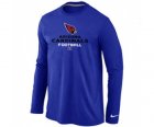 Nike Arizona Cardinals Authentic Logo Long Sleeve T-Shirt Blue
