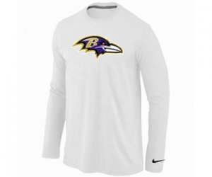 Nike Baltimore Ravens Logo Long Sleeve T-Shirt WHITE