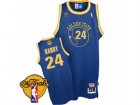 Mens Adidas Golden State Warriors #24 Rick Barry Swingman Royal Blue New Throwback 2017 The Finals Patch NBA Jersey