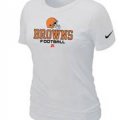 Women Cleveland Browns White T-Shirt