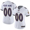 Womens Nike Baltimore Ravens Customized White Vapor Untouchable Limited Player NFL Jersey