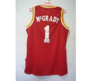 nba houston rockets #1 mcgrady regular red