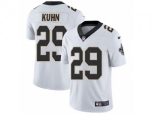 Mens Nike New Orleans Saints #29 John Kuhn Vapor Untouchable Limited White NFL Jersey