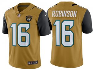 Men Jacksonville Jaguars #16 Denard Robinson Gold Color Rush Limited Jersey