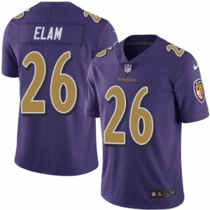 Mens Nike Baltimore Ravens #26 Matt Elam Limited Purple Rush NFL Jersey