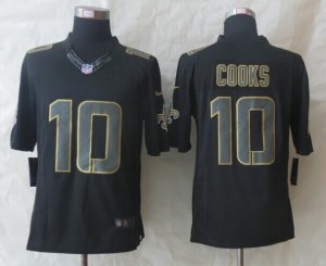 Nike New Orleans Saints #10 Cooks Black Jerseys(Impact Limited)