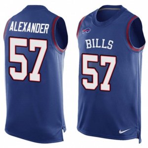 Mens Nike Buffalo Bills #57 Lorenzo Alexander Limited Royal Blue Player Name & Number Tank Top NFL Jersey