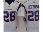 Nike Women NFL Minnesota Vikings #28 Adrian Peterson White Jerseys